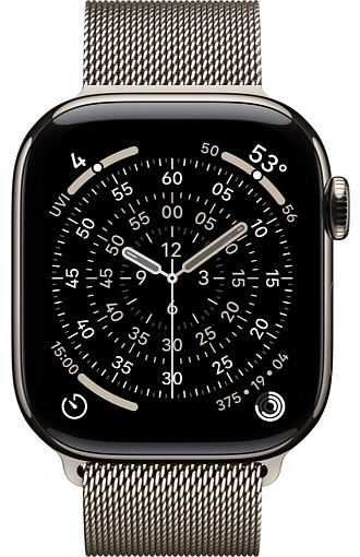 Смарт-часы Apple Watch Series 11, 42 мм, ремешок Titanium Milanese Loop, Натуральный / Natural