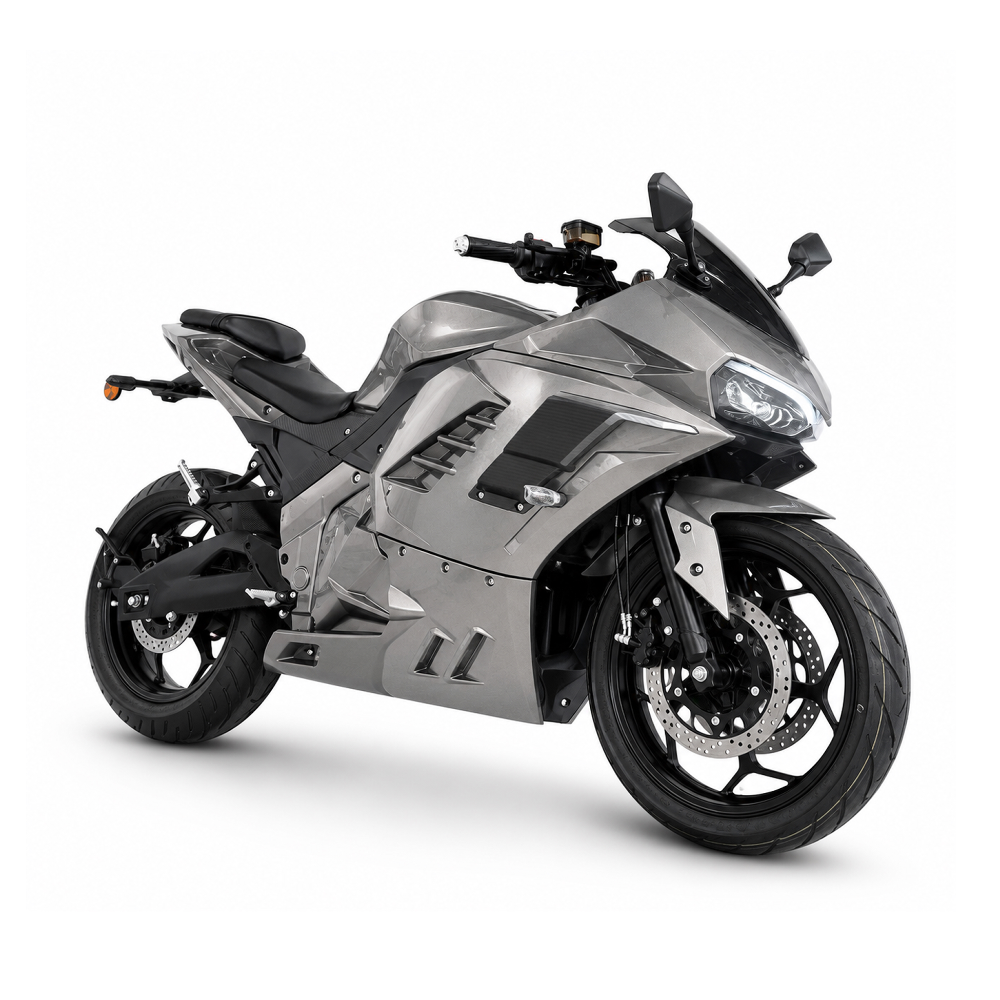 Электромотоцикл Ducati Panigale 2026, Серебристый, 8 кВт, аккумулятор 120 А·ч