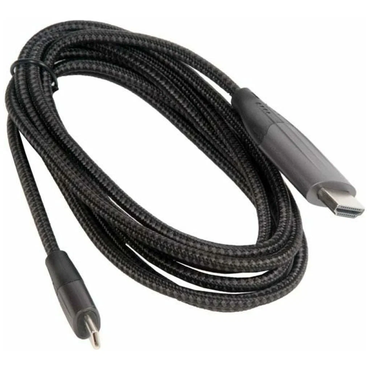 Кабель HDMI Hoco UA16, Type-C — HDMI, 2 м, серый металлик, 4K HD