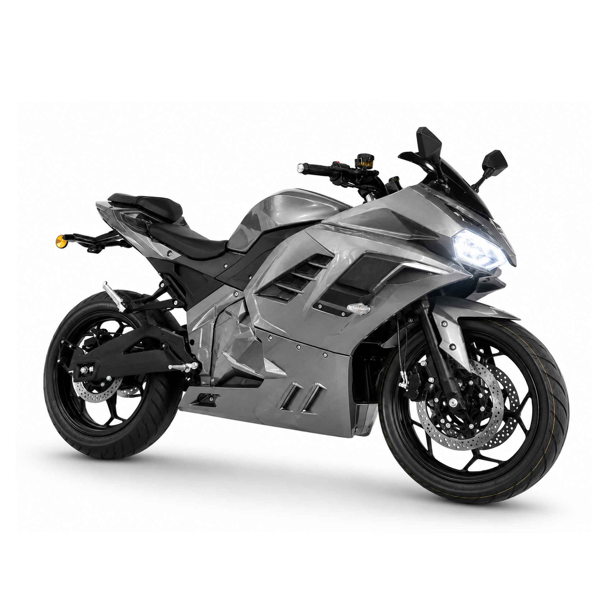 Электромотоцикл Ducati Panigale 2026, Серебристый, 8 кВт, аккумулятор 120 А·ч