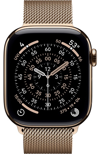 Смарт-часы Apple Watch Series 11, 42 мм, ремешок Titanium Milanese Loop, Золотой / Gold