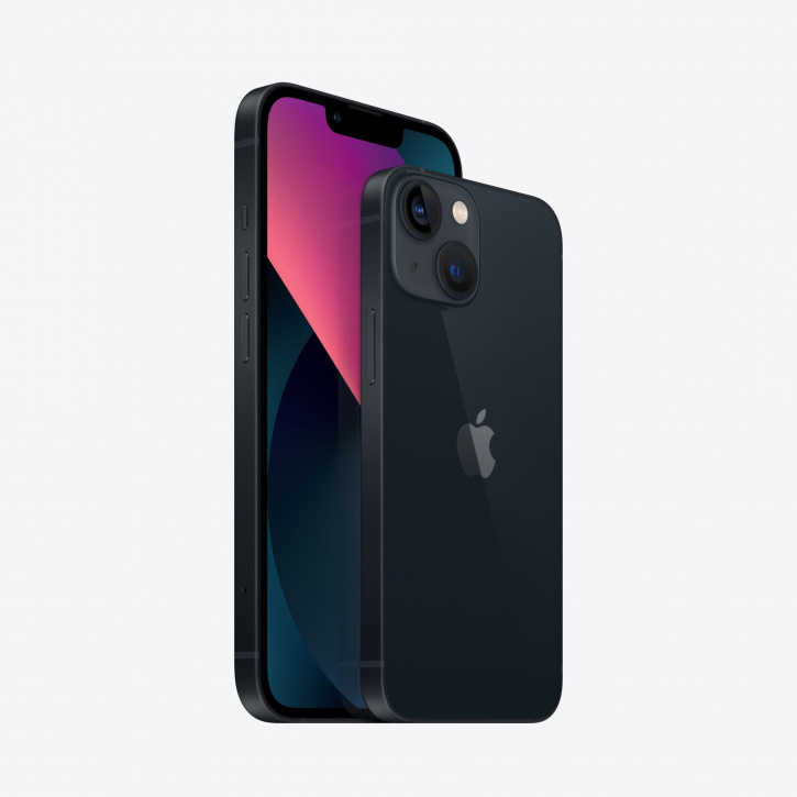 Смартфон Apple iPhone 13, Dual: nano SIM + eSIM, 128 ГБ, Темная ночь