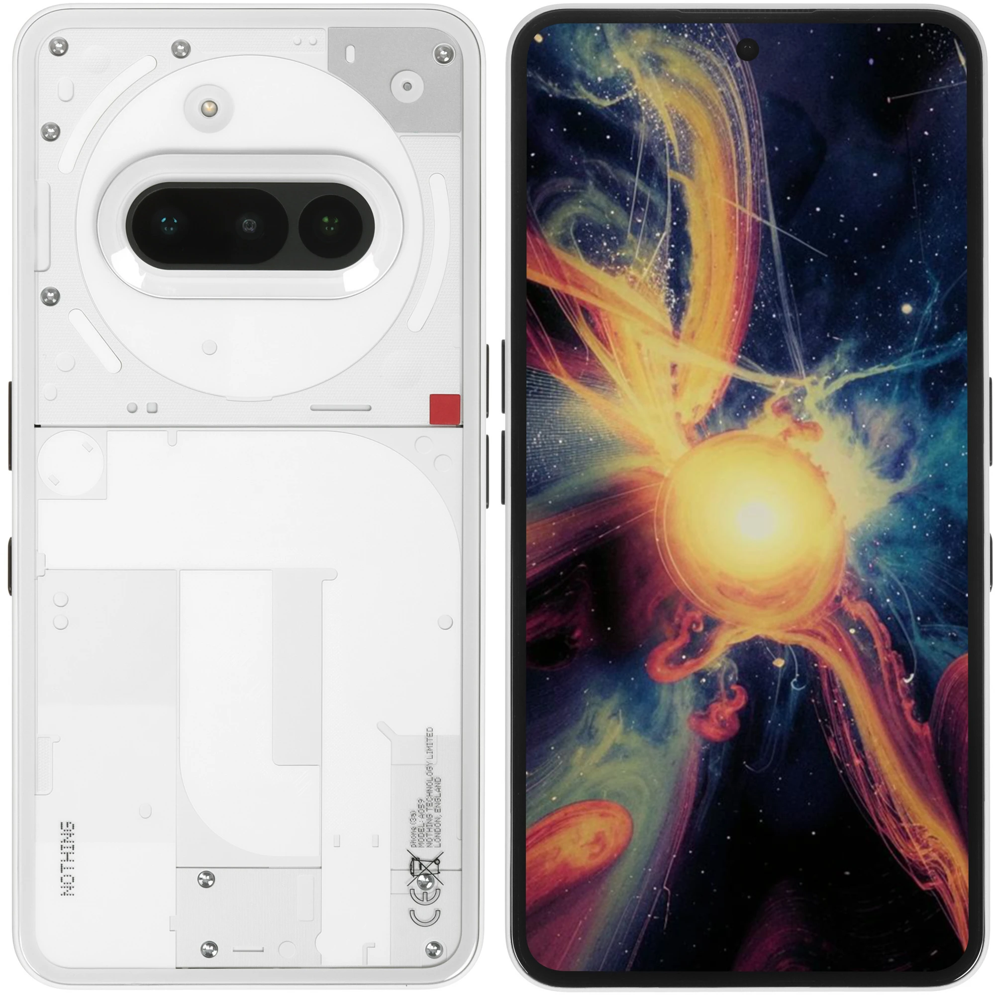 Смартфон Nothing Phone (3a), Dual: nano SIM + nano SIM, 256 ГБ, Белый